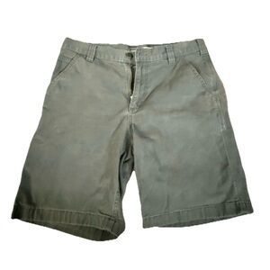 Carhartt Relaxed Fit Canvas Cargo Shorts Gray  Button Zip Pockets Men